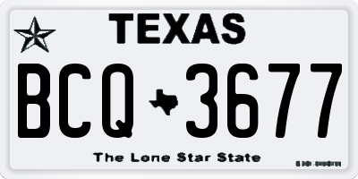 TX license plate BCQ3677