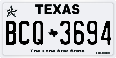 TX license plate BCQ3694