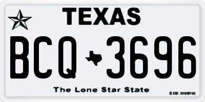 TX license plate BCQ3696