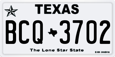 TX license plate BCQ3702