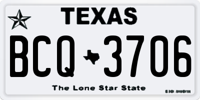 TX license plate BCQ3706