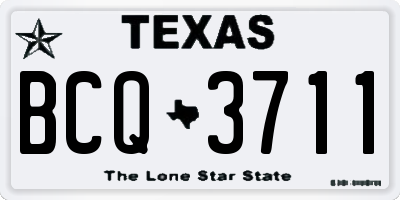TX license plate BCQ3711