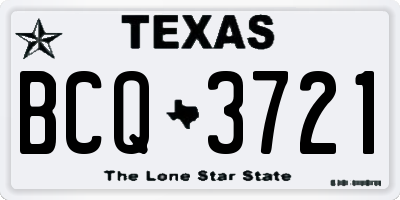 TX license plate BCQ3721