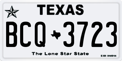 TX license plate BCQ3723