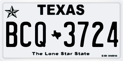 TX license plate BCQ3724