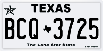 TX license plate BCQ3725