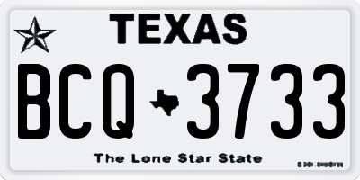 TX license plate BCQ3733