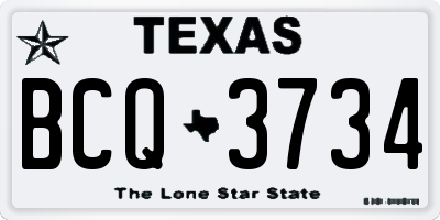TX license plate BCQ3734
