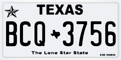 TX license plate BCQ3756