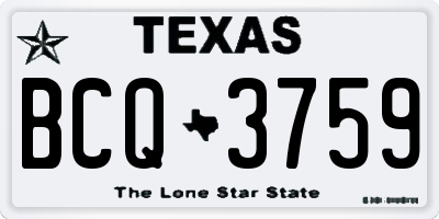 TX license plate BCQ3759