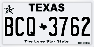 TX license plate BCQ3762