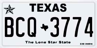 TX license plate BCQ3774