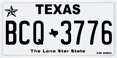TX license plate BCQ3776