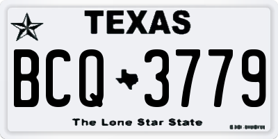 TX license plate BCQ3779