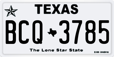 TX license plate BCQ3785