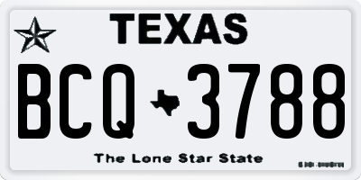TX license plate BCQ3788