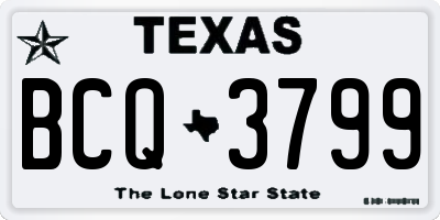 TX license plate BCQ3799
