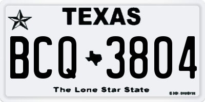 TX license plate BCQ3804