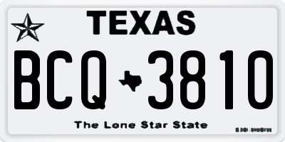 TX license plate BCQ3810