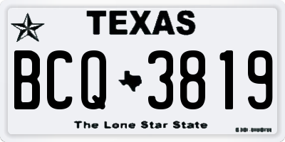 TX license plate BCQ3819