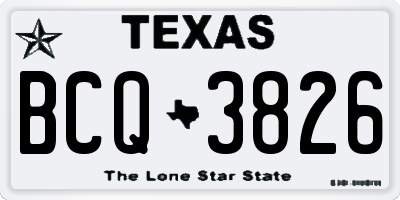 TX license plate BCQ3826