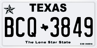 TX license plate BCQ3849