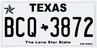 TX license plate BCQ3872