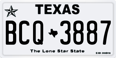 TX license plate BCQ3887