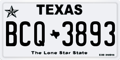 TX license plate BCQ3893