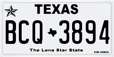 TX license plate BCQ3894