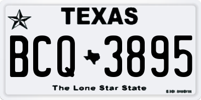 TX license plate BCQ3895