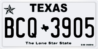 TX license plate BCQ3905