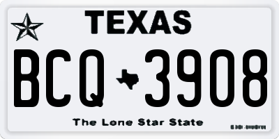 TX license plate BCQ3908