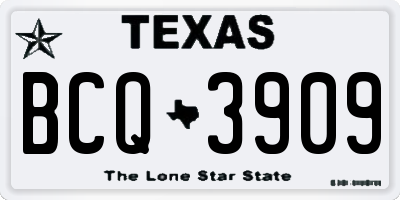 TX license plate BCQ3909