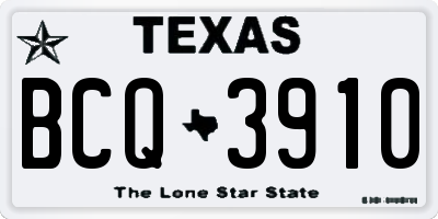 TX license plate BCQ3910
