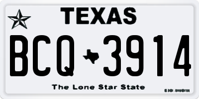 TX license plate BCQ3914