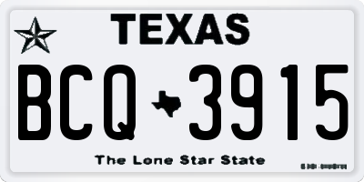 TX license plate BCQ3915