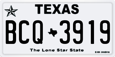 TX license plate BCQ3919