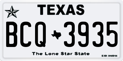 TX license plate BCQ3935
