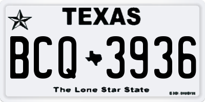 TX license plate BCQ3936