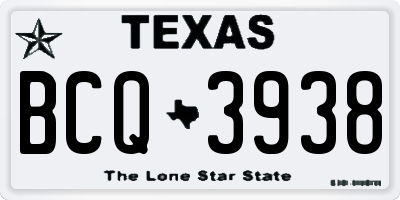 TX license plate BCQ3938