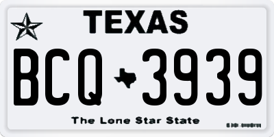 TX license plate BCQ3939