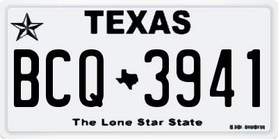 TX license plate BCQ3941
