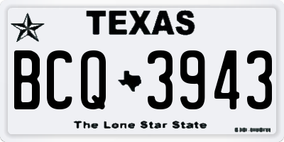 TX license plate BCQ3943