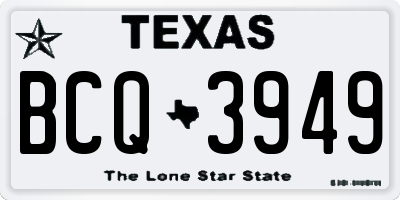 TX license plate BCQ3949