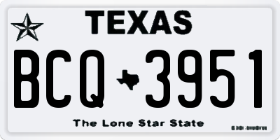 TX license plate BCQ3951