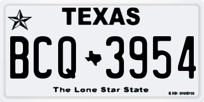TX license plate BCQ3954