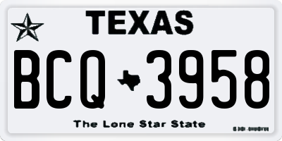 TX license plate BCQ3958