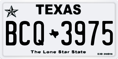 TX license plate BCQ3975