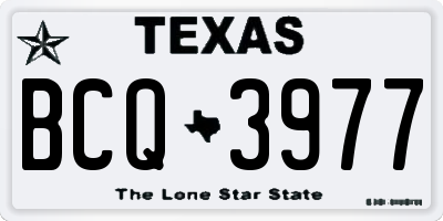 TX license plate BCQ3977